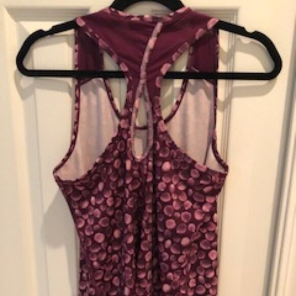 Running Room Racer Back Activewear Floral Petal Top Pink + Purple Sz S NWOT - Picture 2 of 3